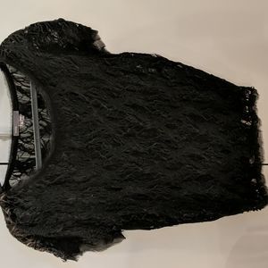 Black VINCE shirt short sleeve 2 layers XS